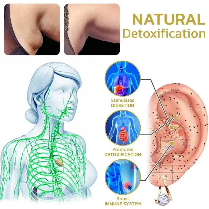 Germânio Drenagem Linfática Brincos Ornamento Orelha, Magnetherapy, Perda de Peso Linfático, Presente para Namorada e Esposa