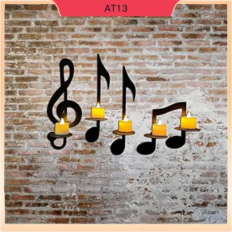 

AT13 Music Note Wall Sconce Metal Wall Sconce Candle Holder Wall Mount Tea Light Candle Holders Musical Symbol Candle Holder Dur