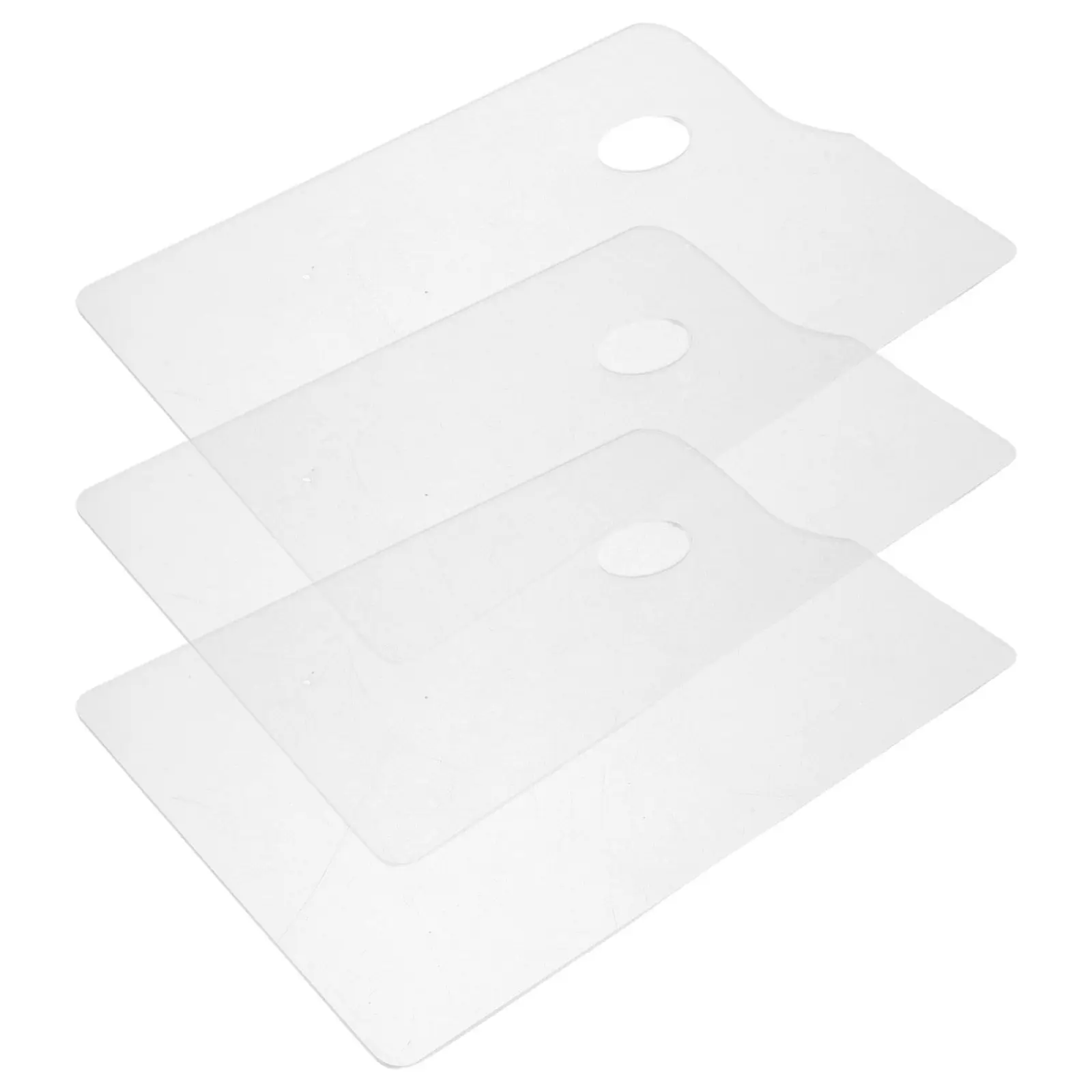 3Pcs Oil Painting Palette Acrylic Transparent Color Palette Thumb Hole Non-Stick Paint Tray Easy Clean for Acrylic Watercolor