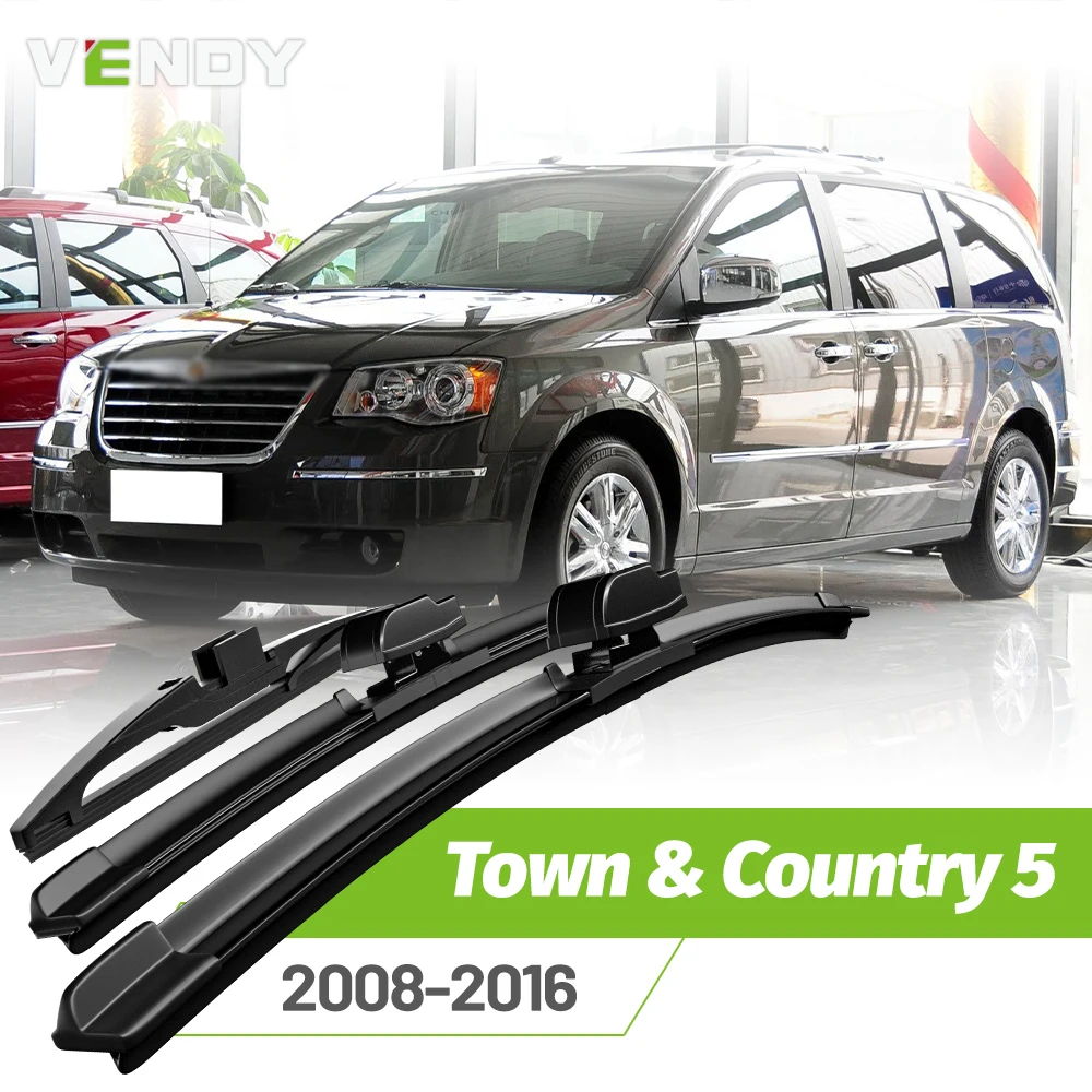 Vordere und hintere Wischerblätter-Set für Chrysler Town & Country 5 2008–2016, Windschutzscheiben-Regenbürsten, 26 Zoll + 20 Zoll + 16 Zoll