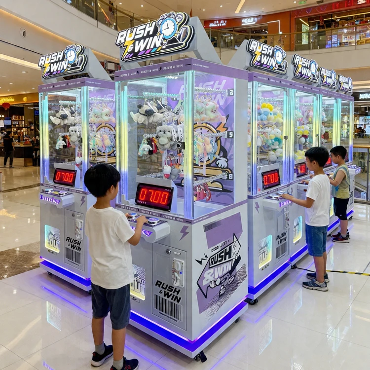 Coin-operated Stop Time 7s Challenge Timer Plush Toy Prize Vending Game Machine Metal High Profit Challenge Game Machine