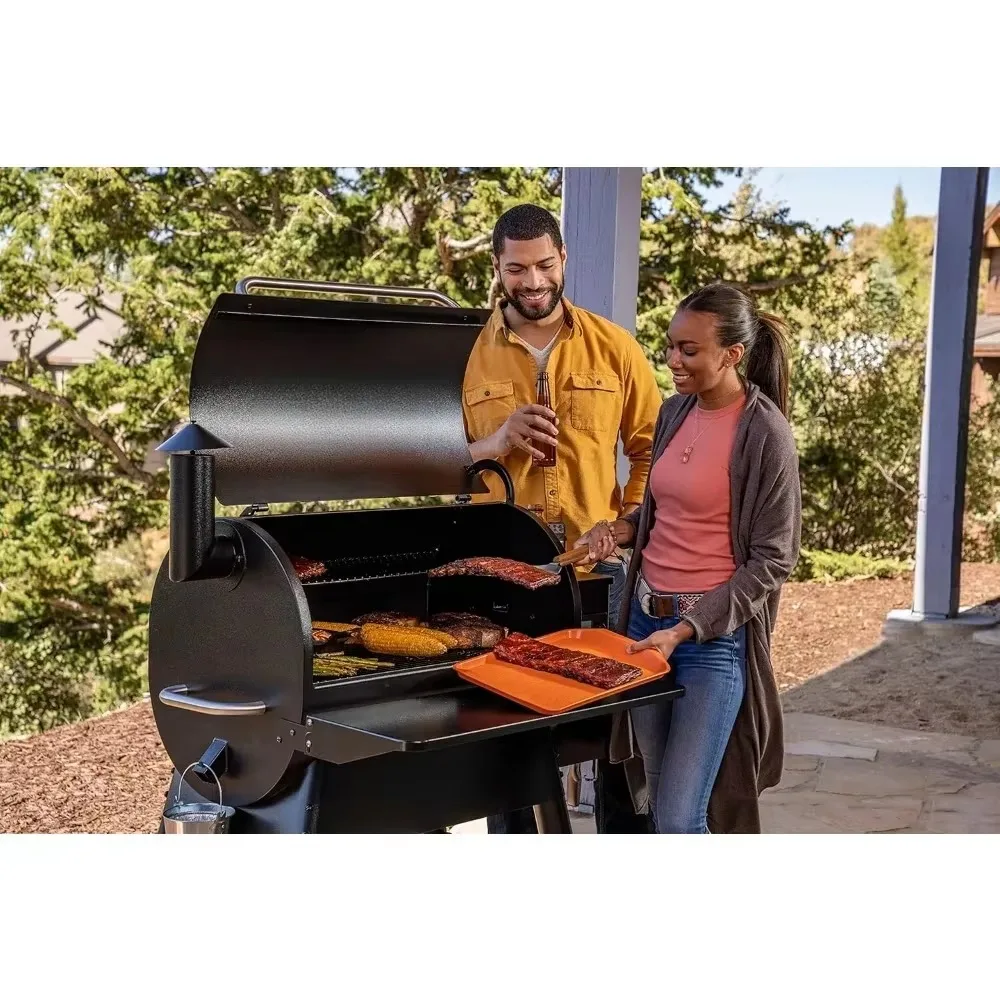 Grills Pro 780 Electric Wood Pellet Grill and Smoker with WiFi and App Connectivity, Black Outdoor Stove Camp Cooking Supplies