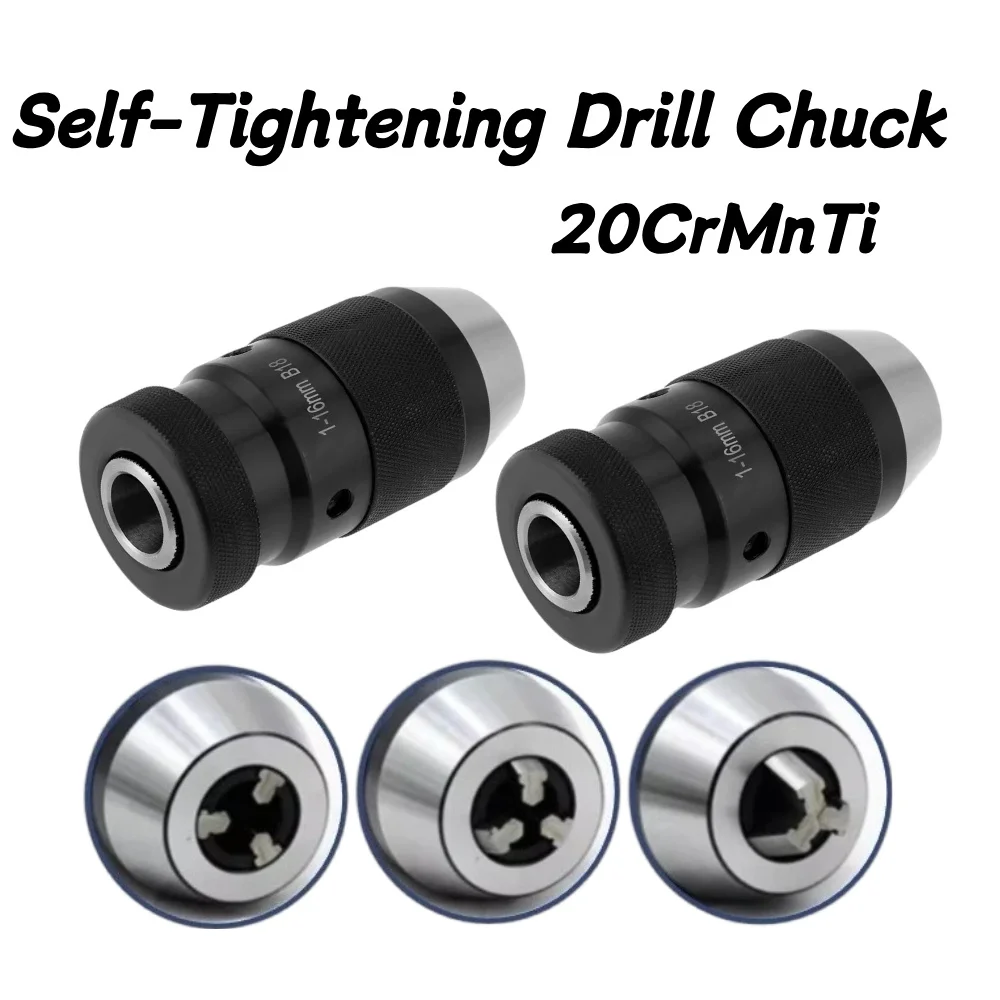 Automatic Locking Self-tightening Drill Chuck Keyless B10 B12 B16 B18 B22 Lathe tools Toolhoder MTA MTB R8 C20 For Drill