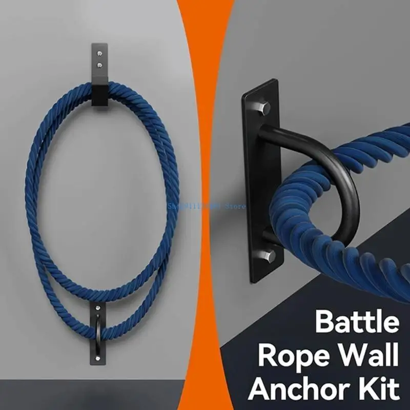 

H05E Sturdy Wall Mount Set Stand Hangers For Battle Rope Storage In Fitness Centers