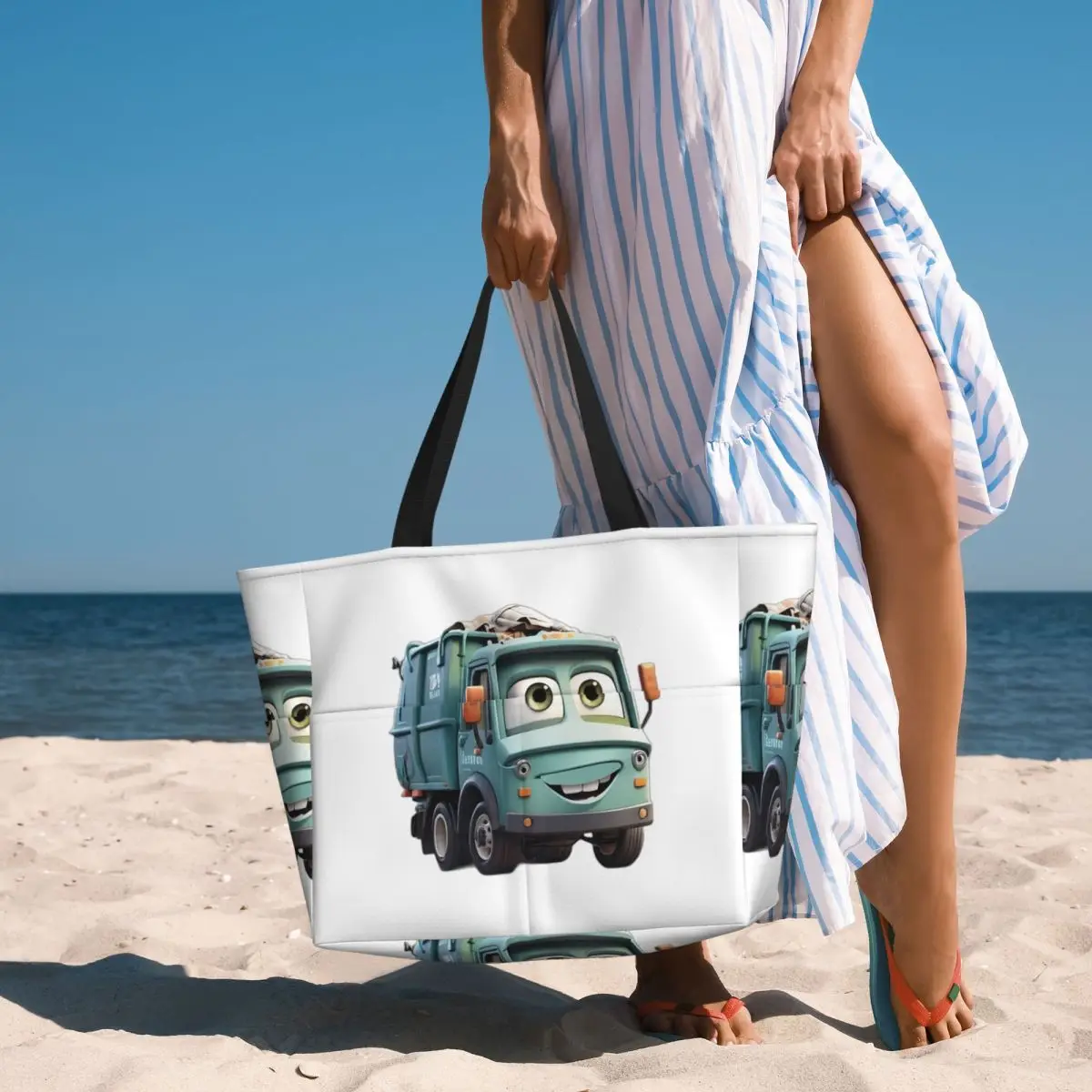 

Trash Truck For Children Beach Tote Bag Sport Gym Yoga Duffle Large Tote Bag Women Travel Bag Fitness bag