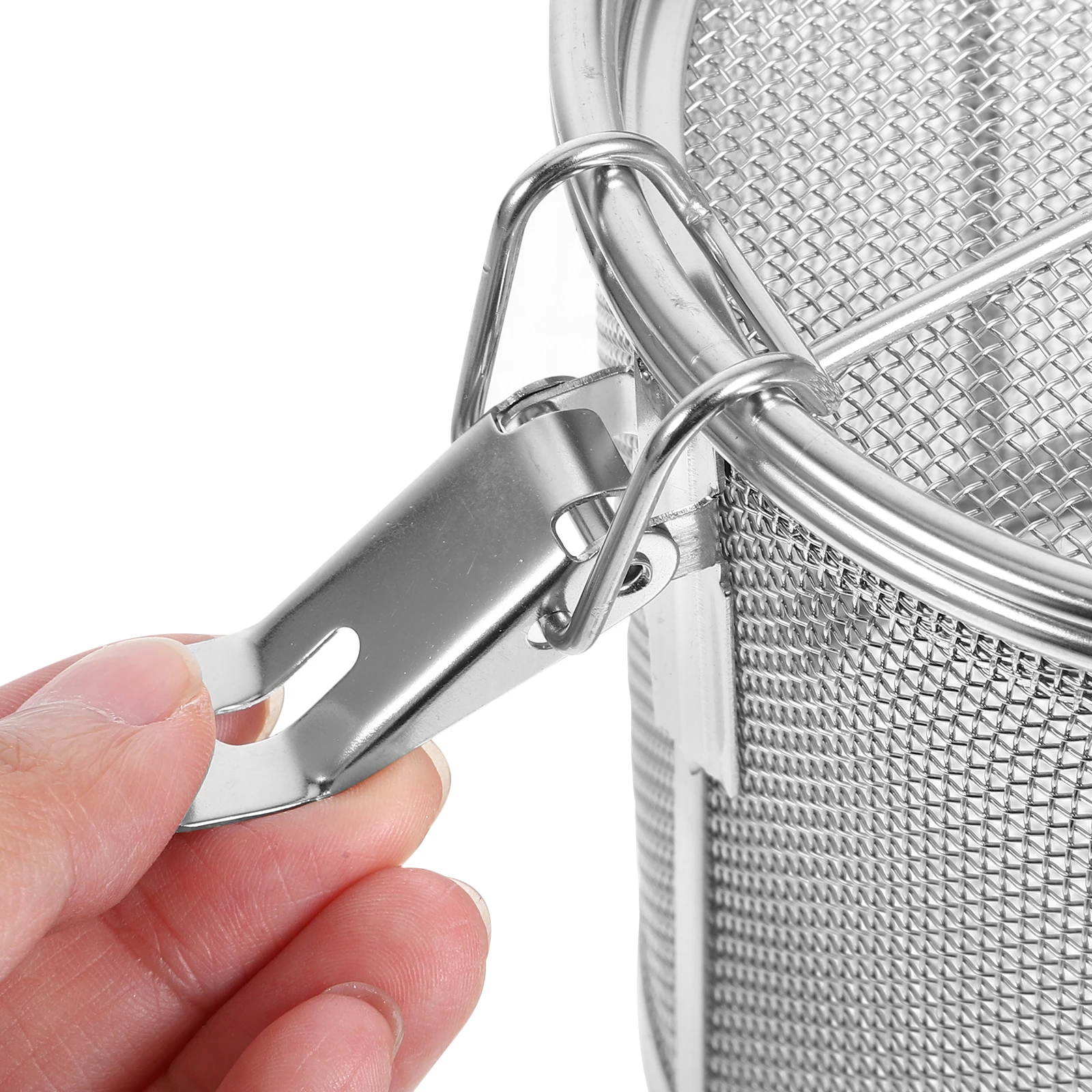 

Stainless Steel Brine Cage Mesh Filter Large Capacity Seasoning Strainer Cooking Infuser Tea Filter Soup Spice Basket