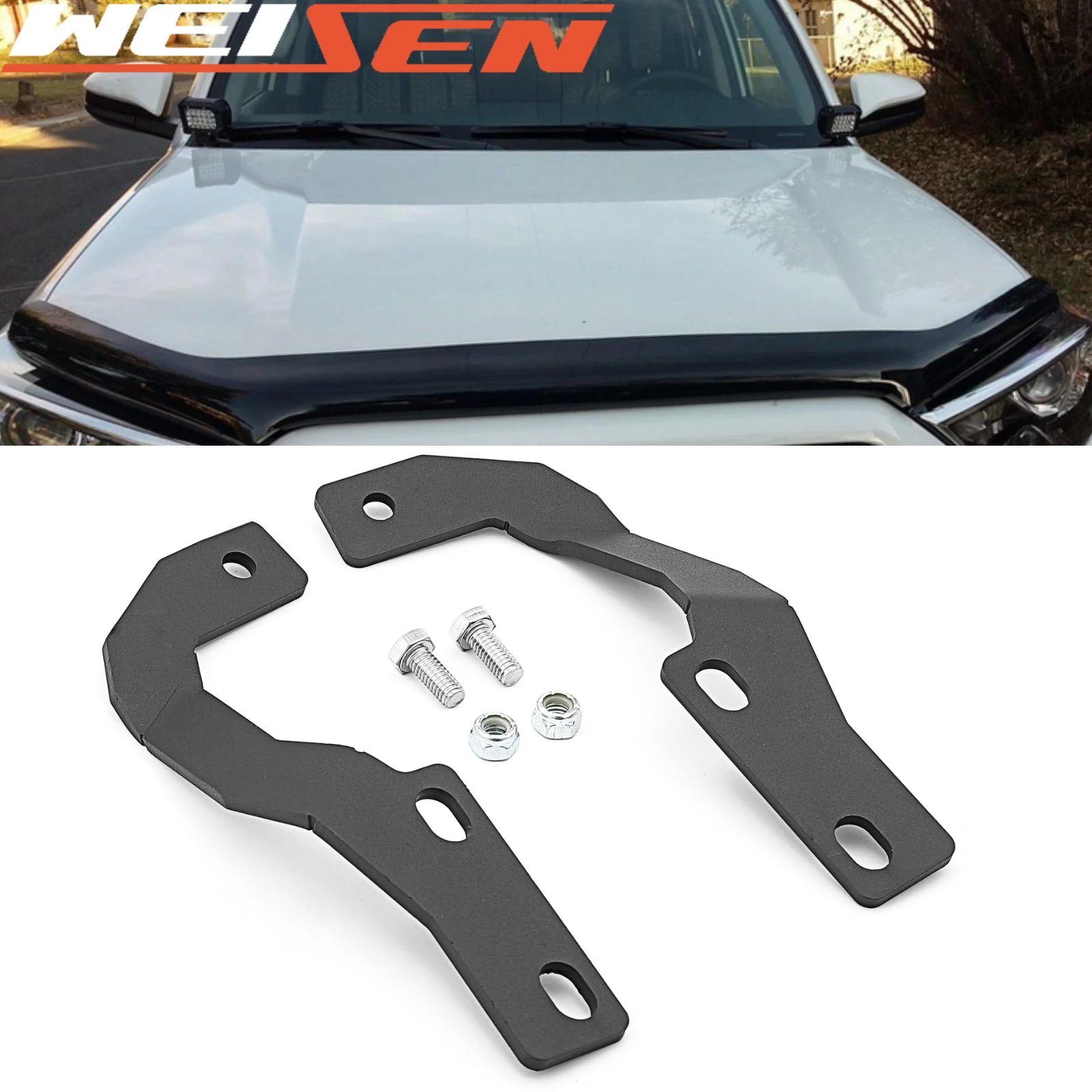 Car Accessories Hood Ditch Low Profile LED Light Pod Mount Brackets For Toyota 2010-2023 4Runner