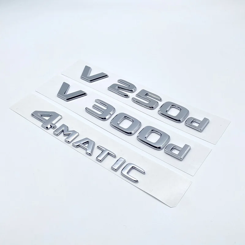 3D Letters V250d V300d NIGHT EDITION ABS Emblem for Mercedes Benz V Class W447 Car Fender Badge Trunk Nameplate Logo Sticker