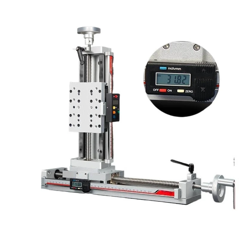 For Manual Slide Linear Module T-type Screw Electronic Digital Display XYZ Axis Fine Adjustment Cross Precision Guide S100-X-L