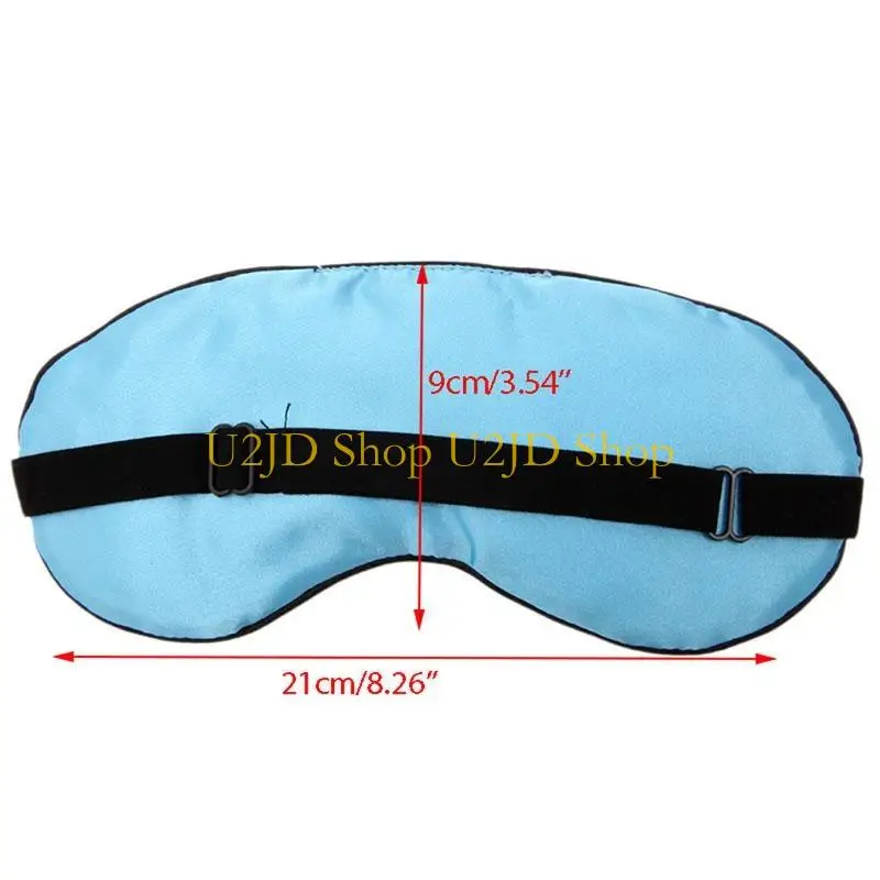 U2JD 1PC New Silk Sleep Eye Mask Padded Shade Cover Travel Relax Aid Blindfold