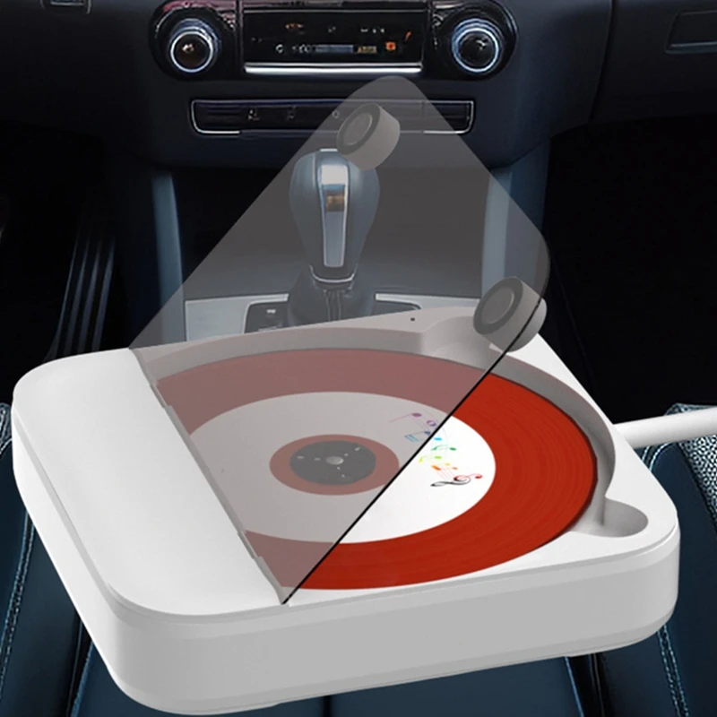Mini Car CD Player Car External USB/AUX Connection Lossless Connection 3.5 Audio Line Play Portable CD Player
