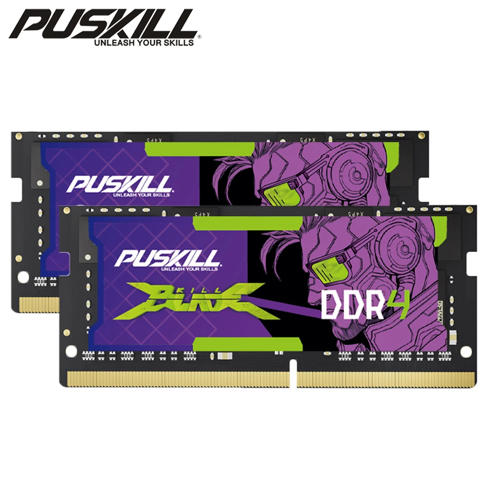 PUSKILL DDR4 Killblade Notebook Gamer Memoria Ram 32GB 2x16GB 2x8GB 260-pin 3200MHz 2666MHz 1.2V Sodimm for Laptop Memory