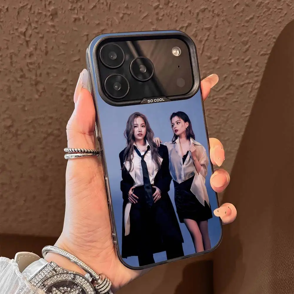 Custodia per telefono F-Freen Sarocha per iPhone 17,16,15,14,13,12,11,Pro,Max,Plus,E,Air,Mini Cover in Tpu nera