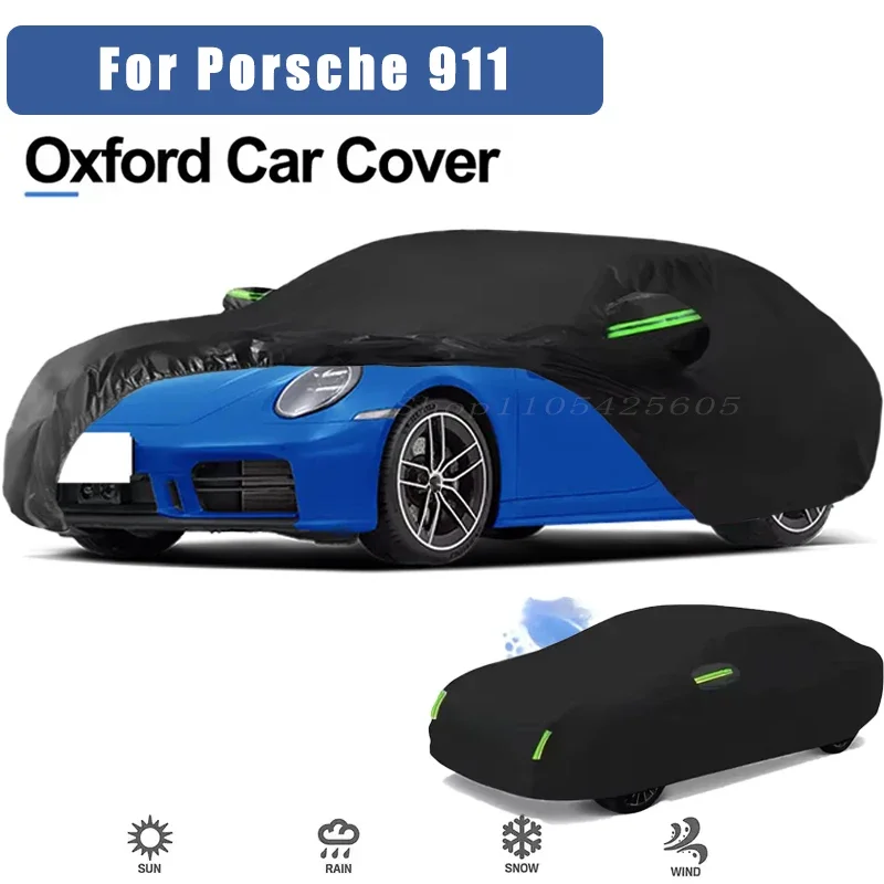 For Porsche 911 Oxford Cloth Full Car Cover Outdoor Waterproof Dustproof Anti UV Sun Snow Protection Exterior Accessories