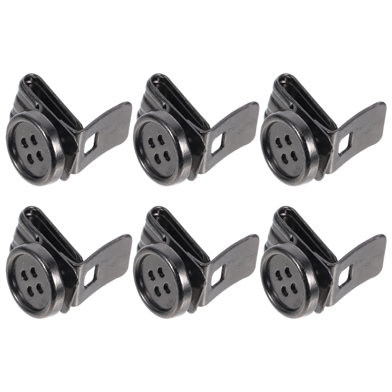 

6pcs Metal Adjustment Buckle Removable Buttons for Men Pants Jeans Suspenders No Sew Fasteners Clasp Brace Clips