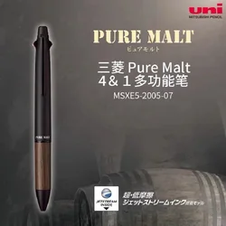 Uni Multi-Function Ballpoint Pen 5in1 Stationery 0.7mm Ball Pen/0.5mm Mechanical Pencil Oak handshake Premium Signature Pen Gift