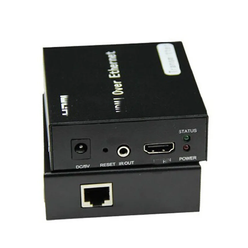 HDMI-compatible Extender Transmitter Receiver 120M 1080P IR Remote Over cat5e/6 TCP/IP Support One Transmitter to Many Receivers