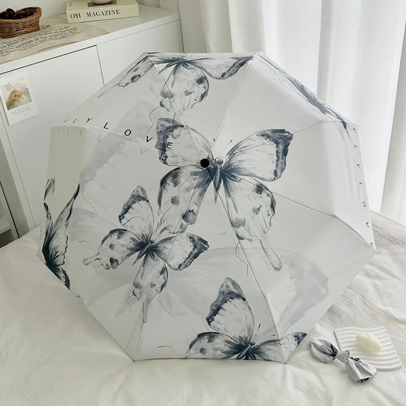 

New Chinese style umbrella sunny and rain dual-purpose folding portable sun umbrella sun protection ultraviolet light 50% off