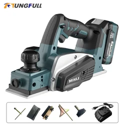 Electric Planer Handheld Cordless 82MM 15000RPM Wood Planing Machine Carpenter DIY Power Tools Kit for Makita 18V Battery