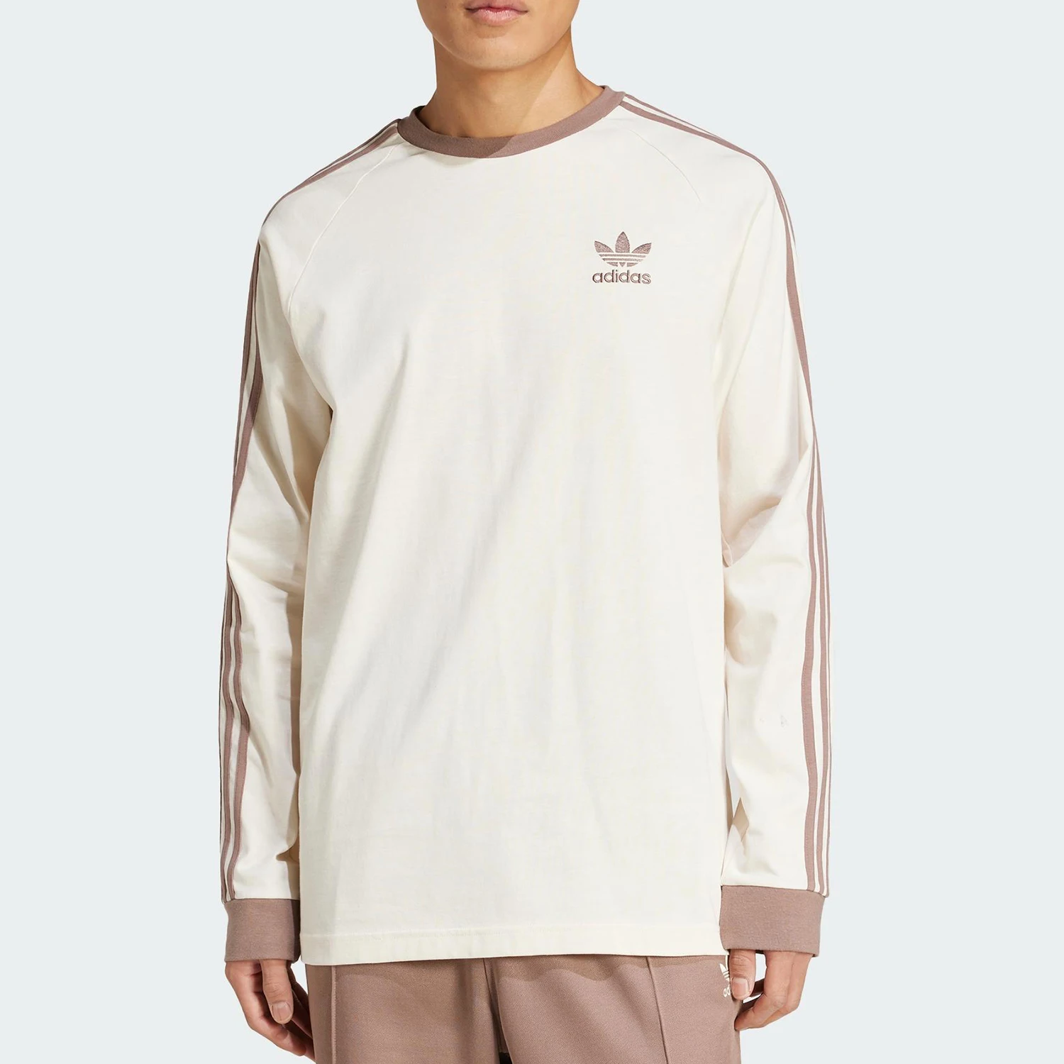 

Adidas Originals Men's Classic Striped Round Neck Long Sleeve T-Shirt JN7022