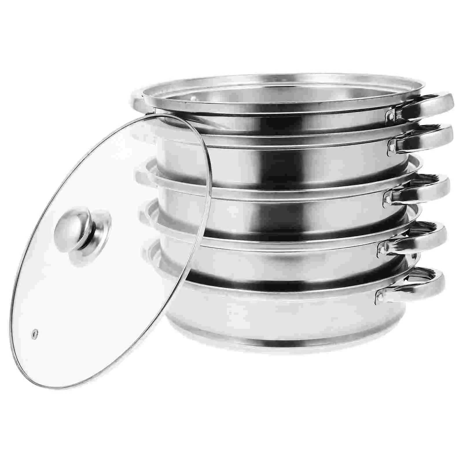 

with Cover Dumpling Pans Soup Pot Food Steamer for Cooking Kitchen Accessories Practical