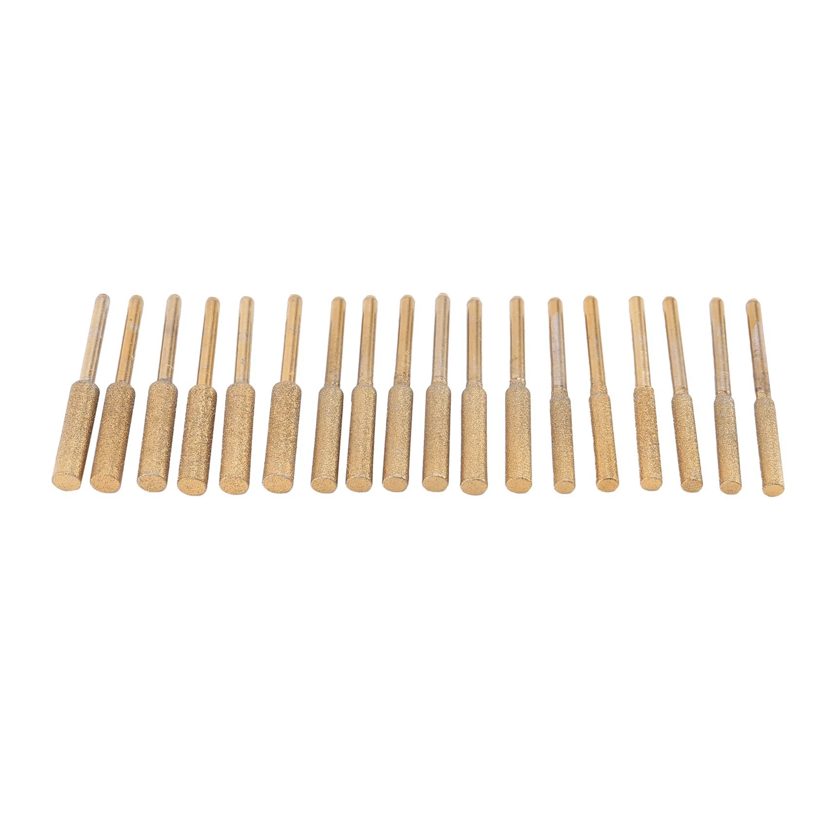 F-3C Affilatrice per motoseghe diamantata da 18 pezzi ad alta durezza - Lima per pietra per bava placcata in titanio, ruote per affilare il diamante Lima per motoseghe