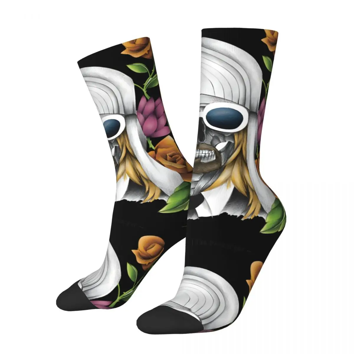 Hip Hop Vintage The Passenger Crazy Men's compression Socks Unisex K-Kurt Singer Cobain Street Style Pattern Printed Funny