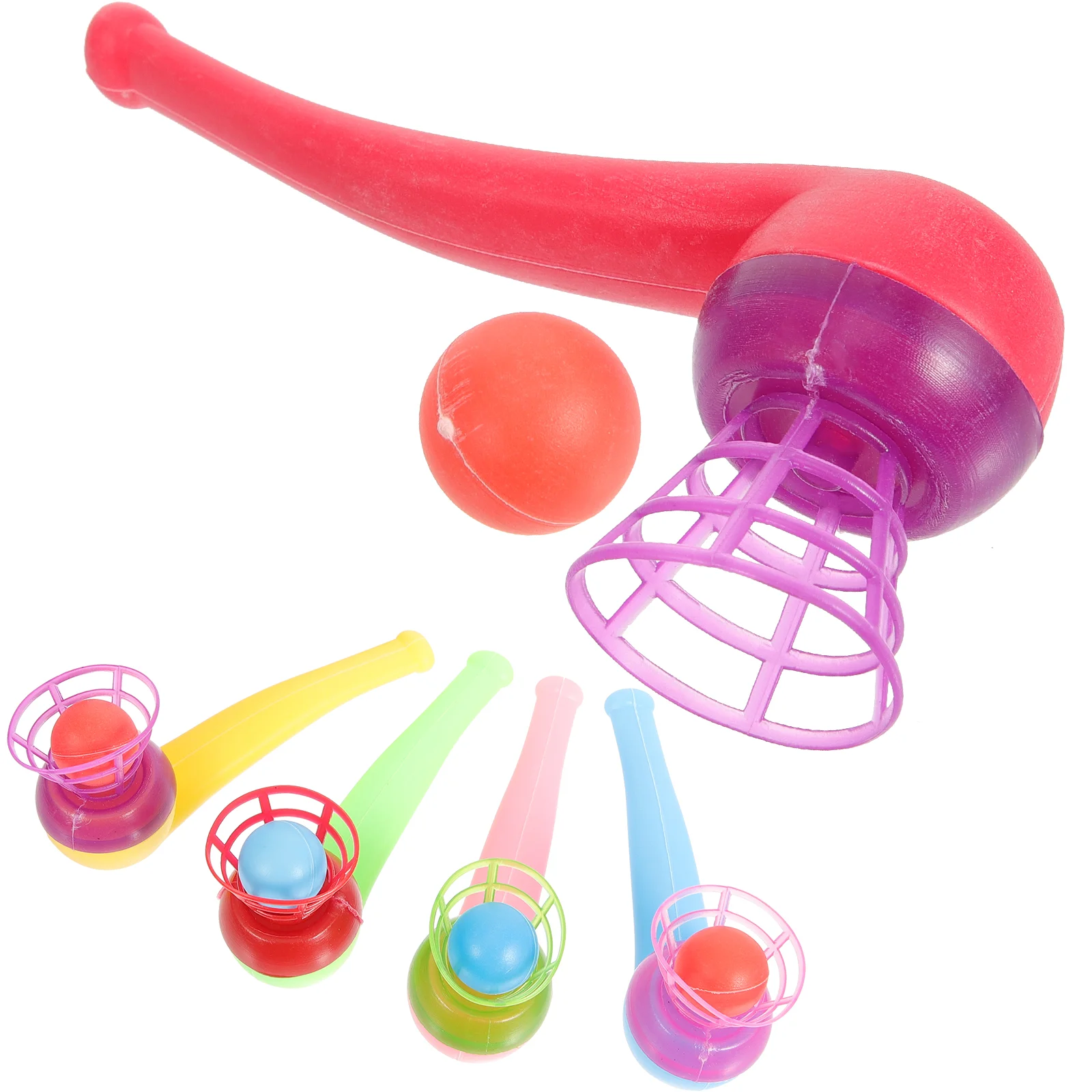 

Floating Blow Pipe Balls Game Funny Blowing Ball Toys Balance Whistles Childhood Party Favors