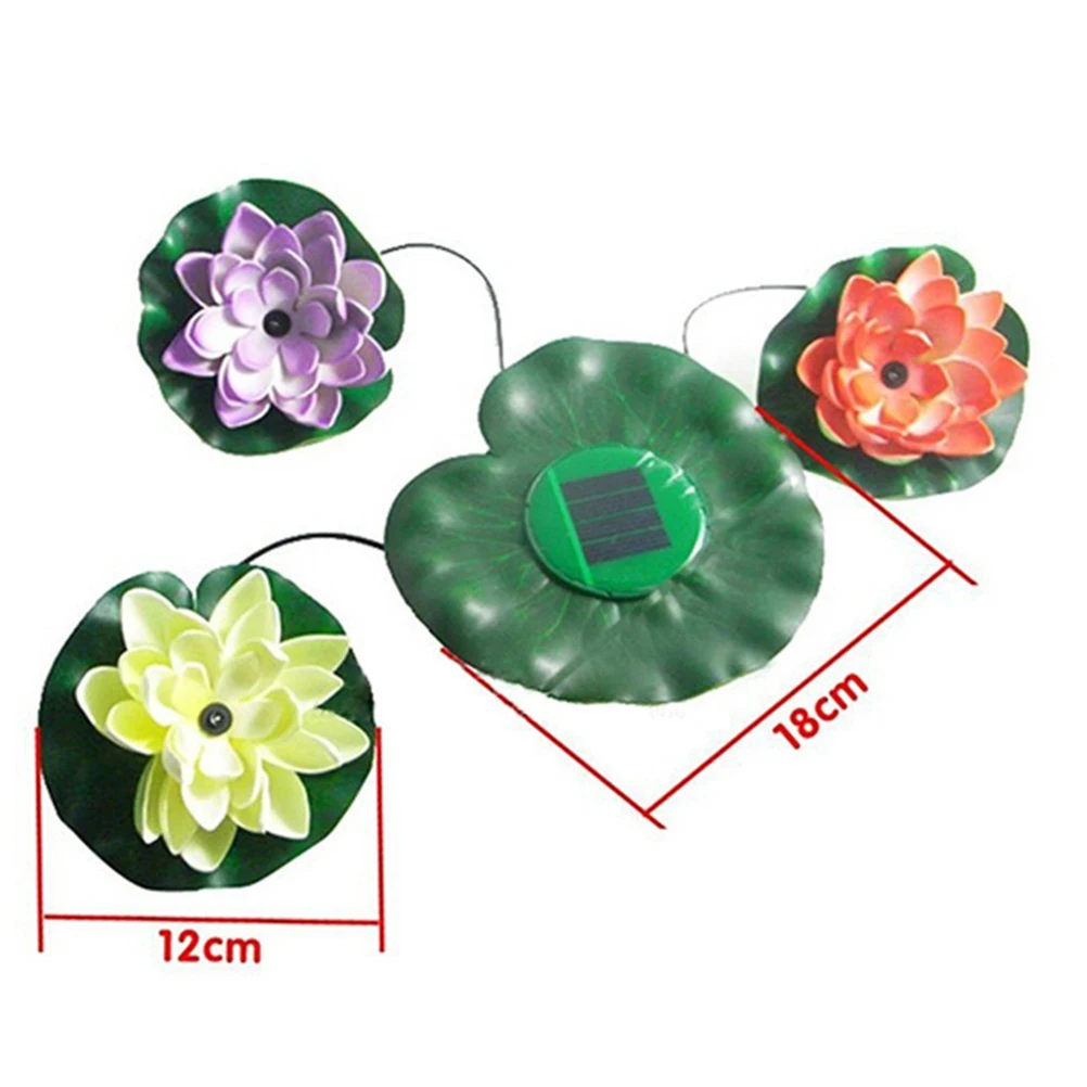 

Solar Lotus LED Light Decor Lantern Pool Fountain Garden Waterproof Outdoor Lighting