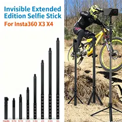 Metalowe niewidoczne wydanie Selfie Stick Skalowalny monopod do Insta360 X3 X4 Akcesoria do GoPro 13 DJI Action 5 4 3 Stick