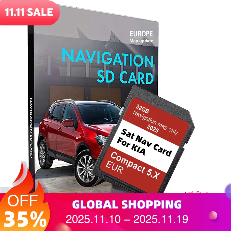 

for KIA Compact 5.X Carens/Ceed/Niro/Optima/Picanto/Rio/Soul/Sportage/Stonic 2025 SAT NAV SD Card EU Russia maps GEN5 Navigation