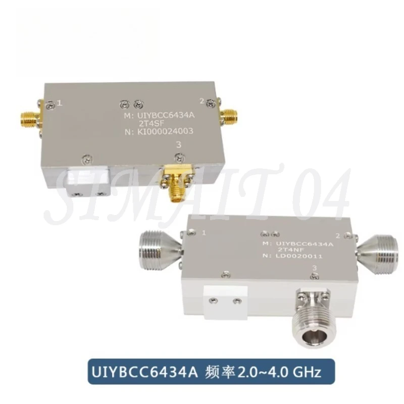 Broadband Coaxial Circulator RF Circulator Communication Equipment 2.0GHz to 8.0GHz S/C Band