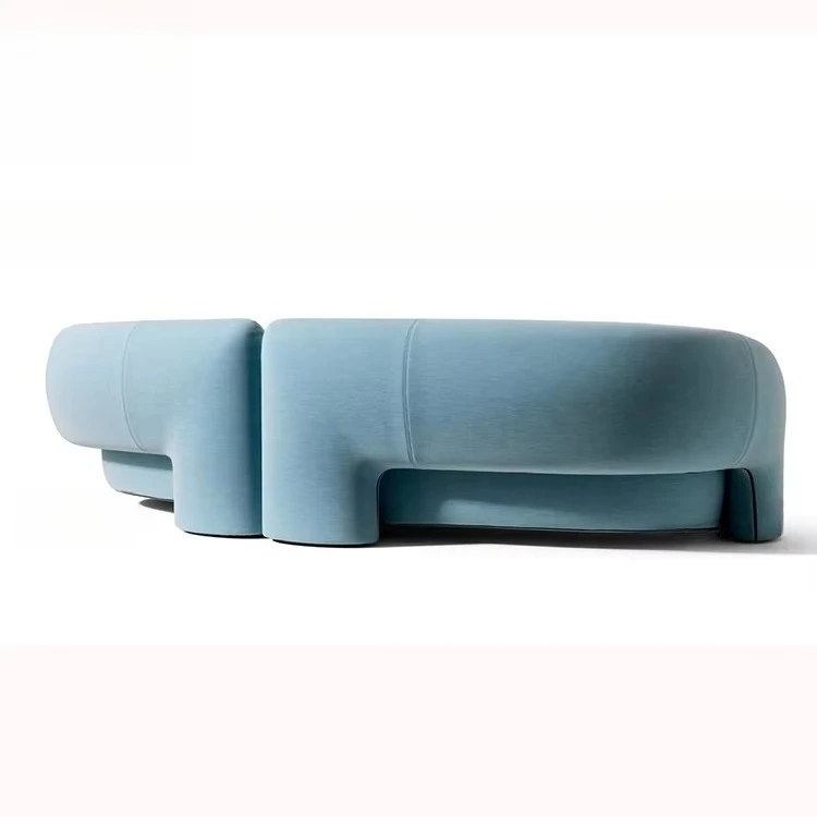 The latest curved sofa semi-circular set modern luxury velvet living room home sofa moon shape