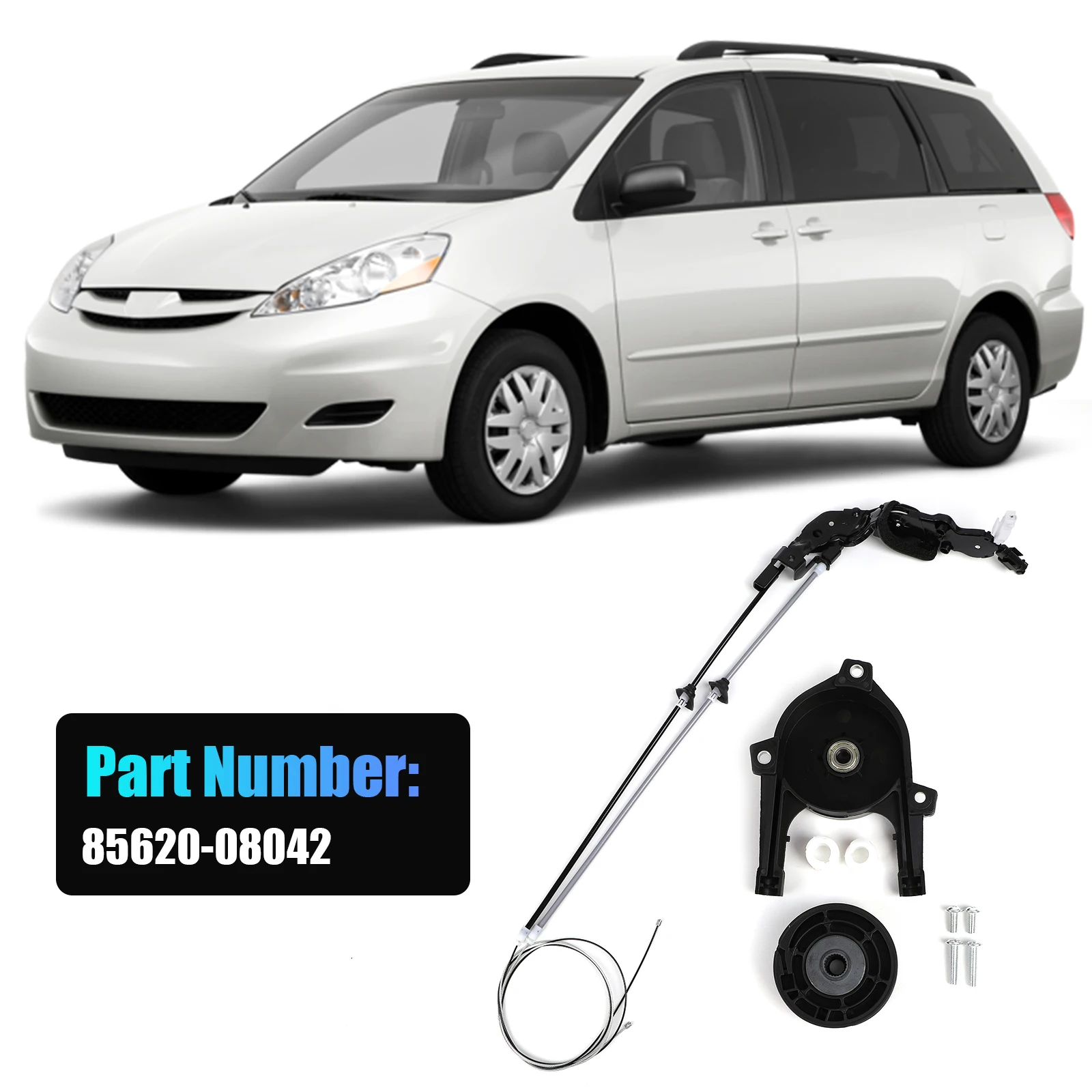For Toyota Sienna 2004-2010 Model Rear Right Power Sliding Door Wiring Harness (Motor Not Included) 85620-08042