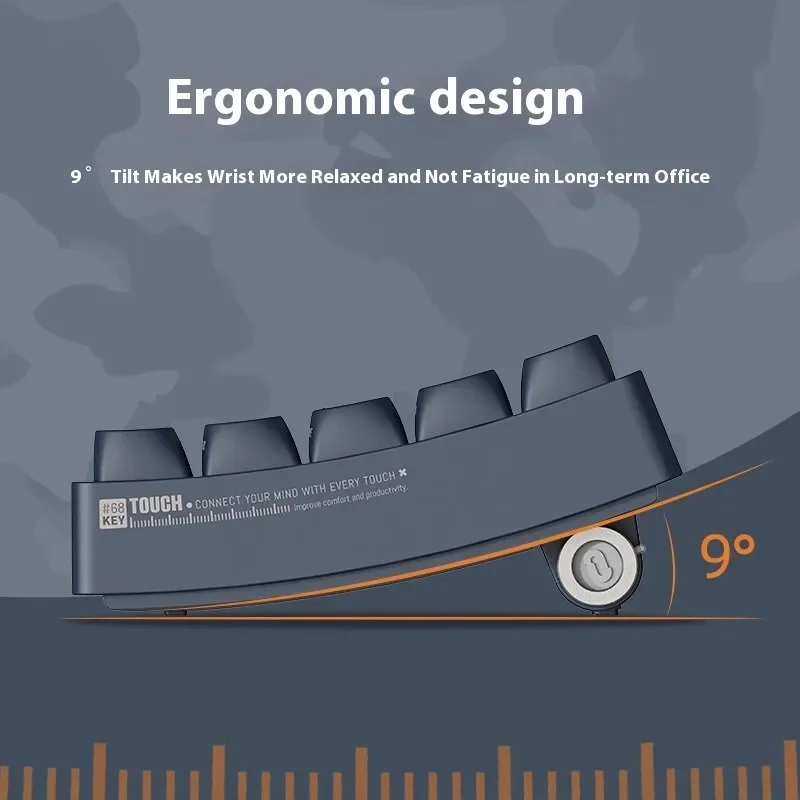 LOFREE 68 Keys Tri-Mode Wireless Mechanical Keyboard Hot-Swappable  Pro Yellow Switch PBT Keycaps for PC Mac iPad Gaming Office