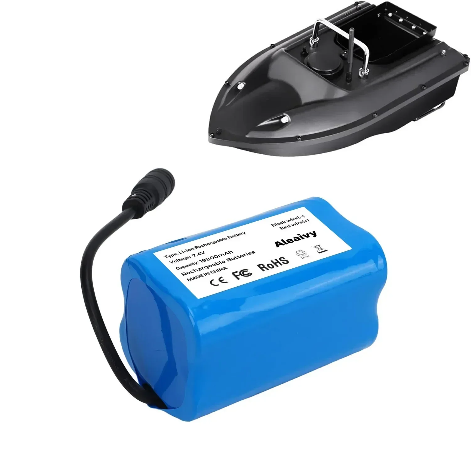 

New Li ion Battery 7.4V 19800mAh For V020 V900 2011-5 V007 C18 H18 V18 D18B FX88 Remote Control RC Fishing Bait Boat Battery