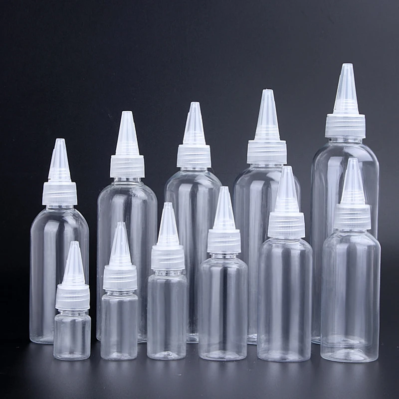 Transparent Plastic Squeeze Dropper Bottle Emulsion Extrusion Bottling Spot PET Ink Glue Empty Container Organizer Split Bottles