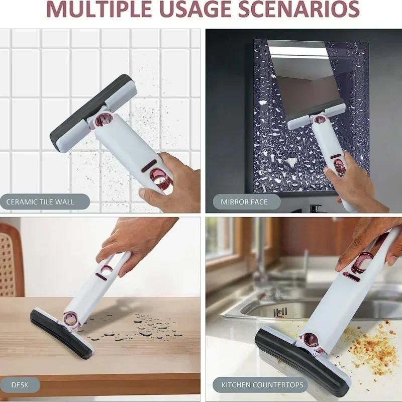 New Mini Squeeze Mop Powerful Desk Kitchen Car Clean Tools Mops with Self-squeezing Folding Home Cleaning Floor Washing Mops