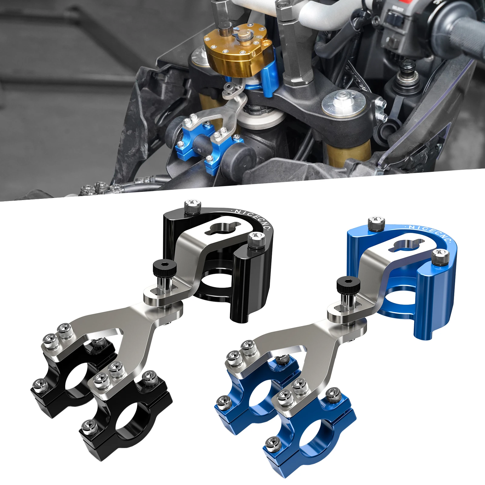 

Motorcycle Steering Damper Bracket For Yamaha 2019-2024 Tenere 700 XTZ 700 Tenere 700 World Raid 2022 T700 Rally 2020-2024 2021