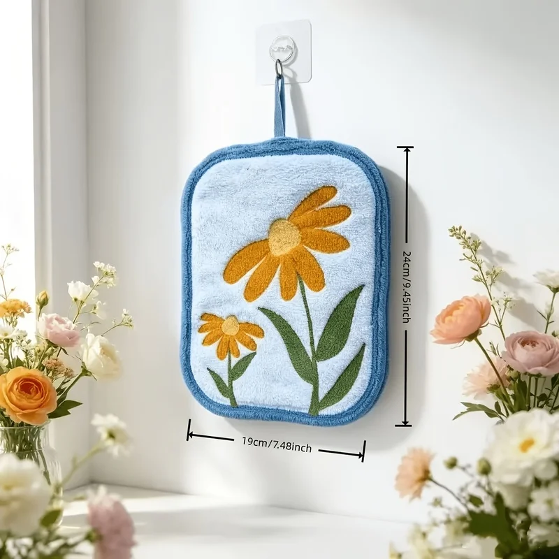 Hanging thick flower shaped cute, odorless, and non moldy hand towel