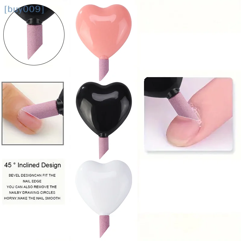 Pietra di quarzo Lima per unghie Spingitore Unghie Levigatura Bastoni Penna per nail art Rimozione cuticola Spingendo la pelle morta Trimmer Buffer Strumenti per manicure