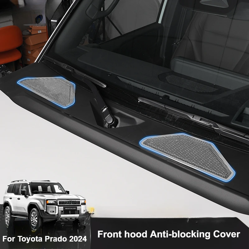 

Car Front Hood Anti-blocking Cover Stainless Steel Protector Sticker For Toyota Prado 2024 LC250 Exterior Decoration Accessories