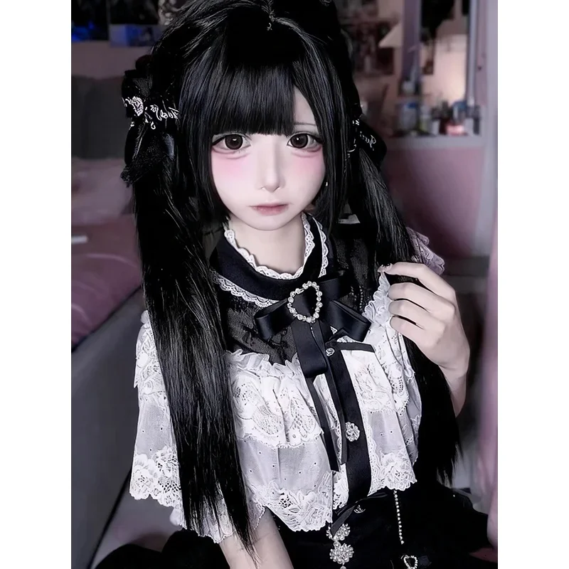 Jirai Kei Kawaii Women Shirts Japanese Style Elegant Lolita Y2K Cute Blouse Short Sleeve Sweet Tops Casual Aesthetic Shirt 2025