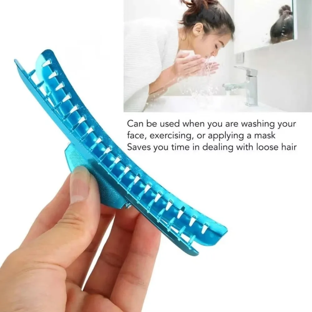 6Pcs New Durable Hairdressing Hair Clip Lightweight Aluminum Alloy Barber Hair Clip Wave Hair Clips Women