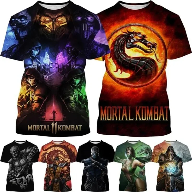 

Fighting game Mortal Kombat T-shirt men's cool short sleeved T-shirt fashionable casual super street top T-shirt Ropa Hombre