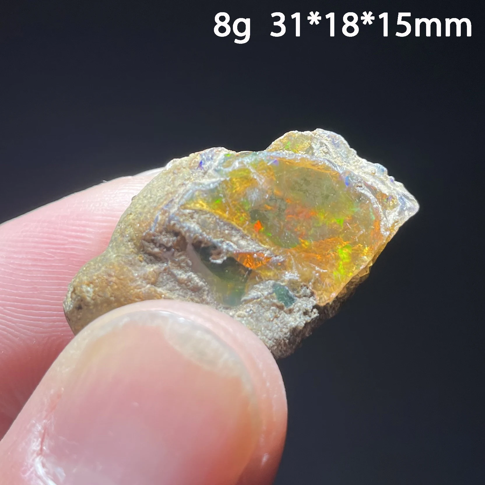 Natural Rare Colored Ethiopian Opal Gemstone Healed Quartz Crystal Mineral for Water Feature Home Decoration Ornament view 4