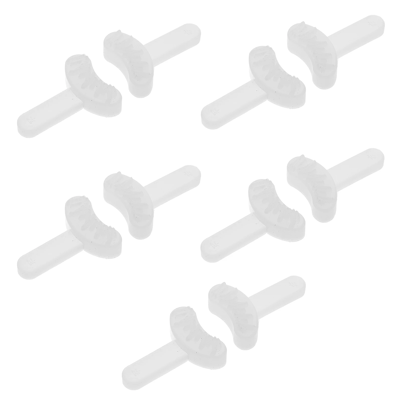 

10 Pairs Lower Lash Tool Bottom Eyelash Eyeliner Makeup Practice Kit Soft Silicone Transparent Reusable Stamp for Eye Makeup