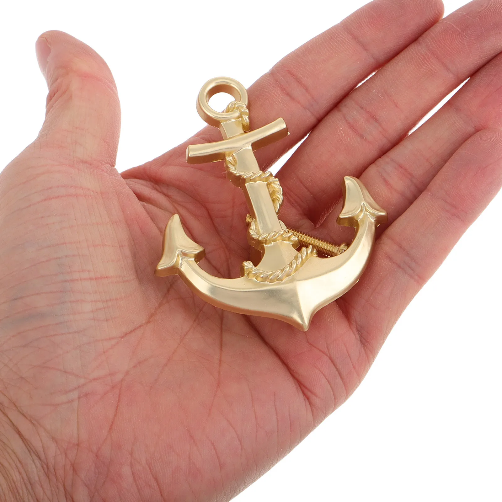 

2Pcs Rustic Anchor Cabinet Handles Vintage Single Hole Drawer Pulls Nautical Decorative Knobs for Living Room Bedroom Dining