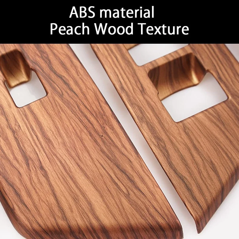 

A57E-Car Interior Window Switch Panel Trim, Peach Wood Grain Window Switch Cover For Honda CR-V CRV 2017 2018 2019 2020 2021