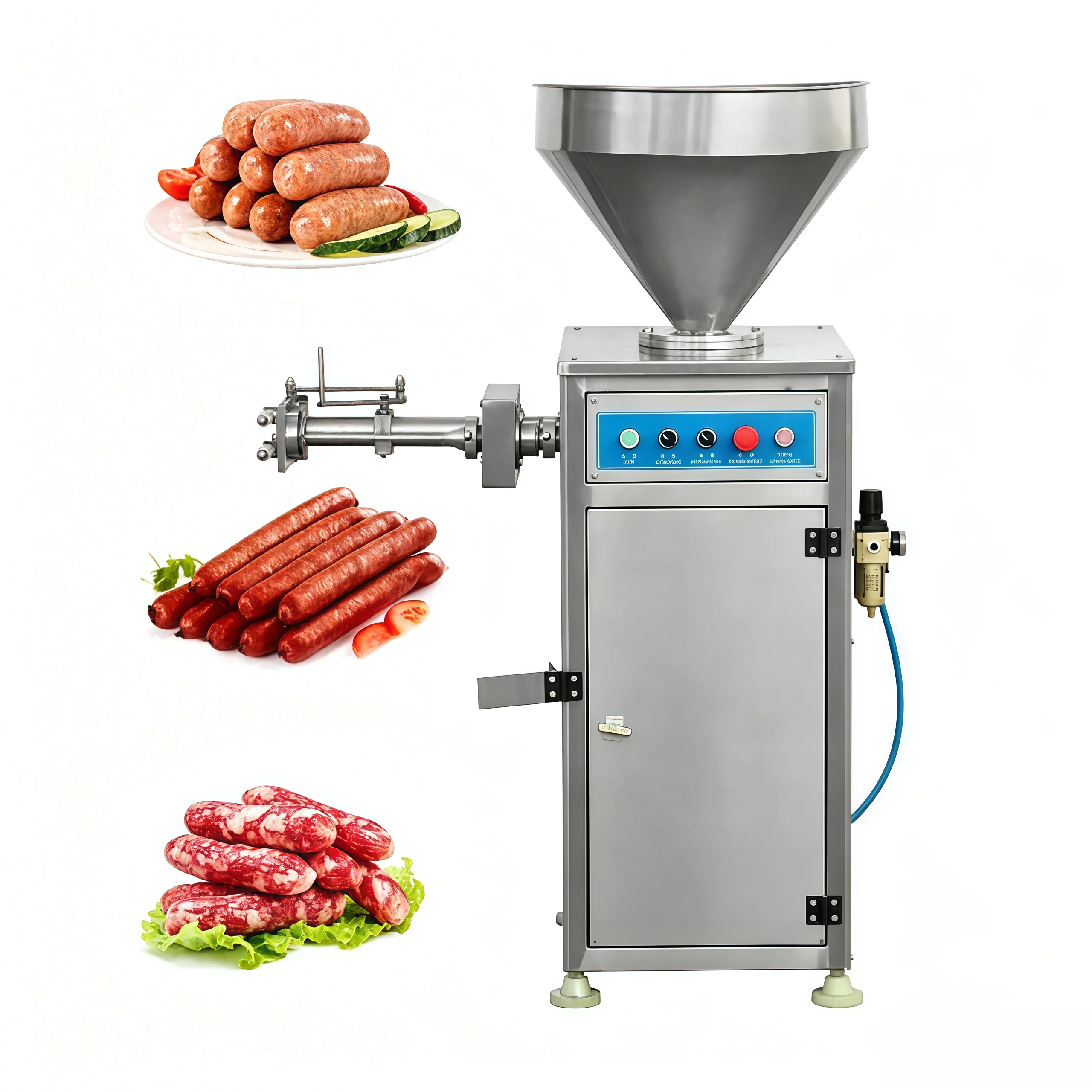 Pneumatic Sausage Filler Automatic Commercial Meat Sausage Stuffer Filling Machine Salami Sausage Ham Make Machine With Twister